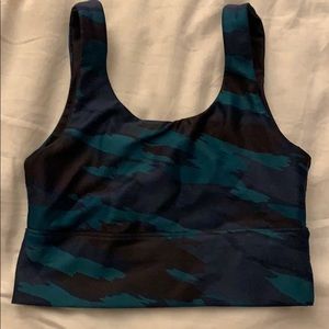 SoulCycle Blue Camo Bra Top (S)